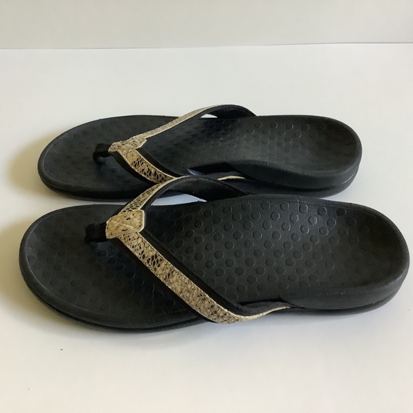 Vionic Tide II Black Brown Snakeskin Print Arch Support Sandals-Size 8 - Picture 3 of 6